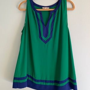 Lightly used color blocked sleeveless work top